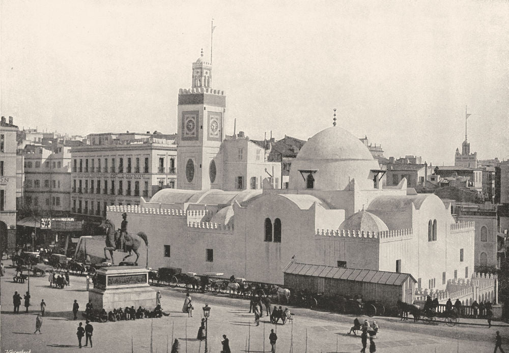 ALGERIA. Algiers- The Mosque in the place du Gouvernement 1895 old print